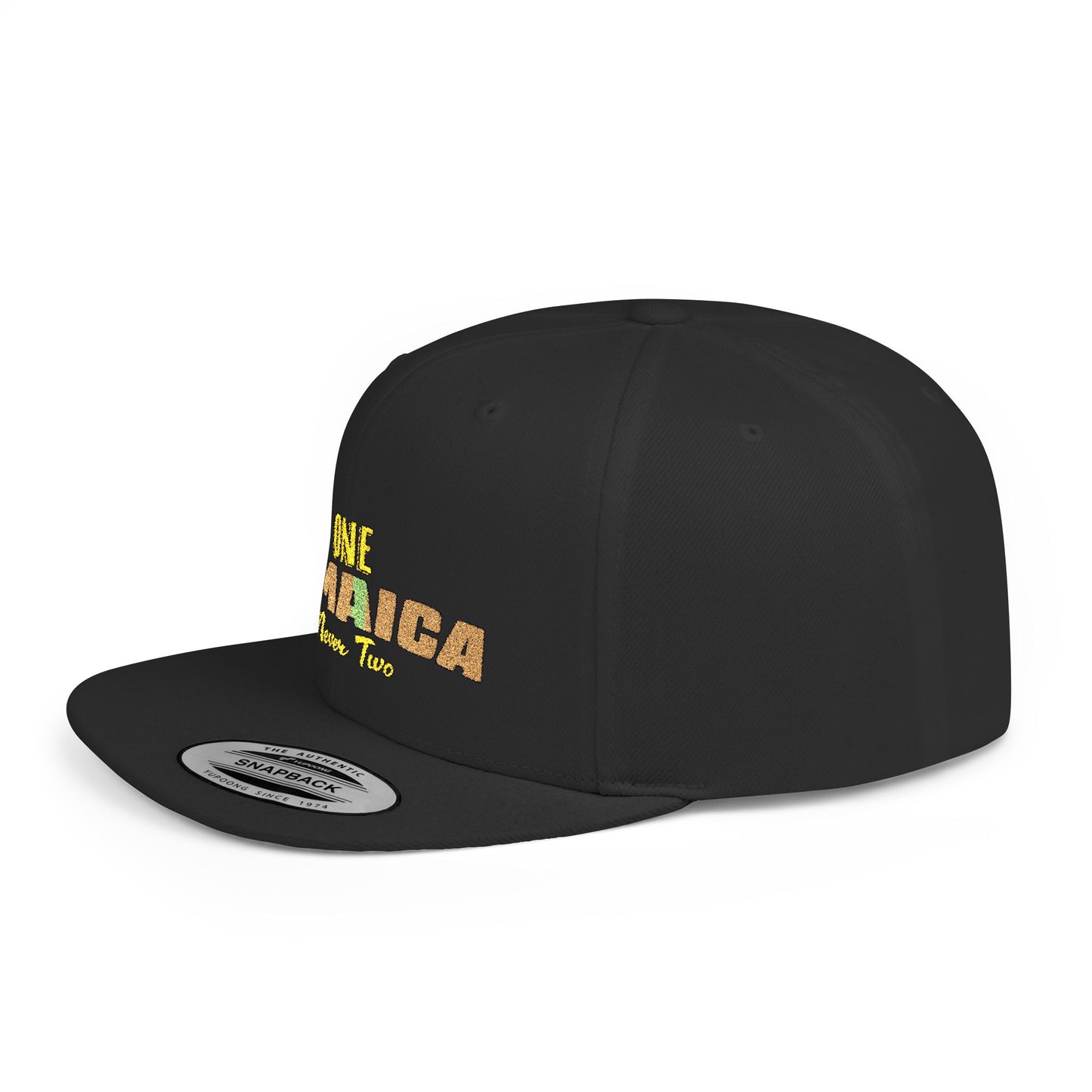 One Jamaica Flat Bill Snapback Hat - Trendy Urban Cap