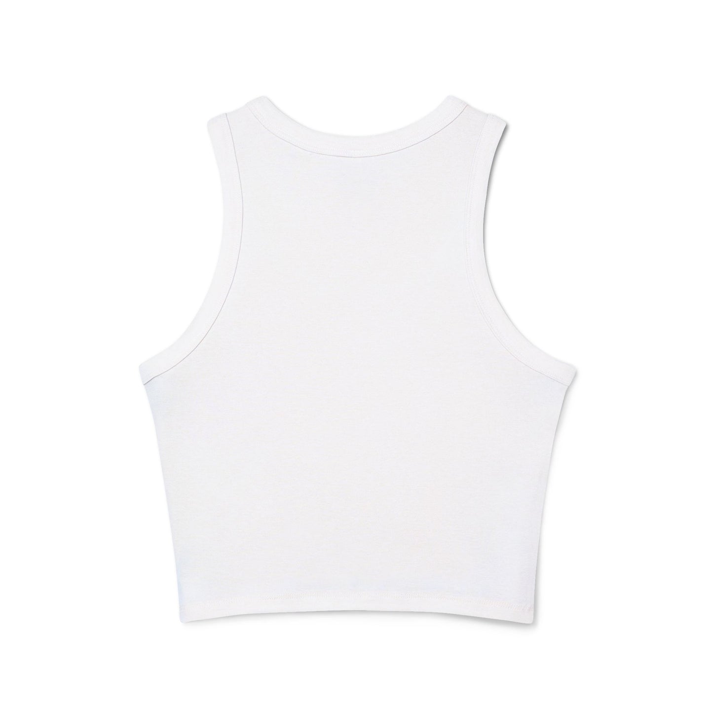 One Jamaica Racer Tank Top - Women’s Micro Rib Crop Top for Summer Vibes