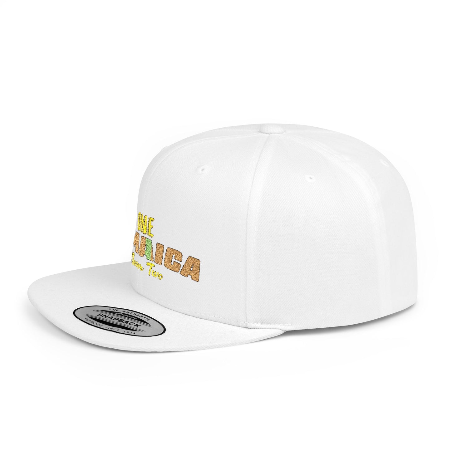 One Jamaica Flat Bill Snapback Hat - Trendy Urban Cap