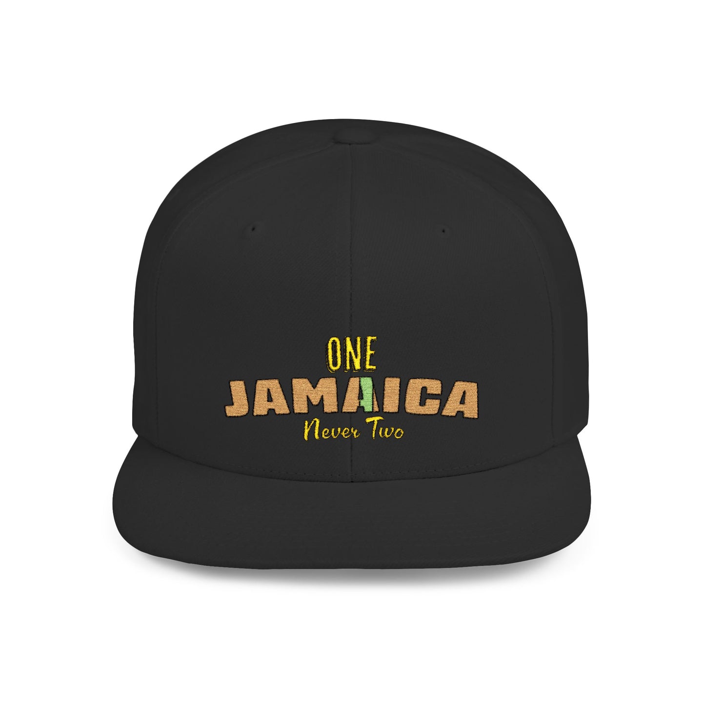 One Jamaica Flat Bill Snapback Hat - Trendy Urban Cap