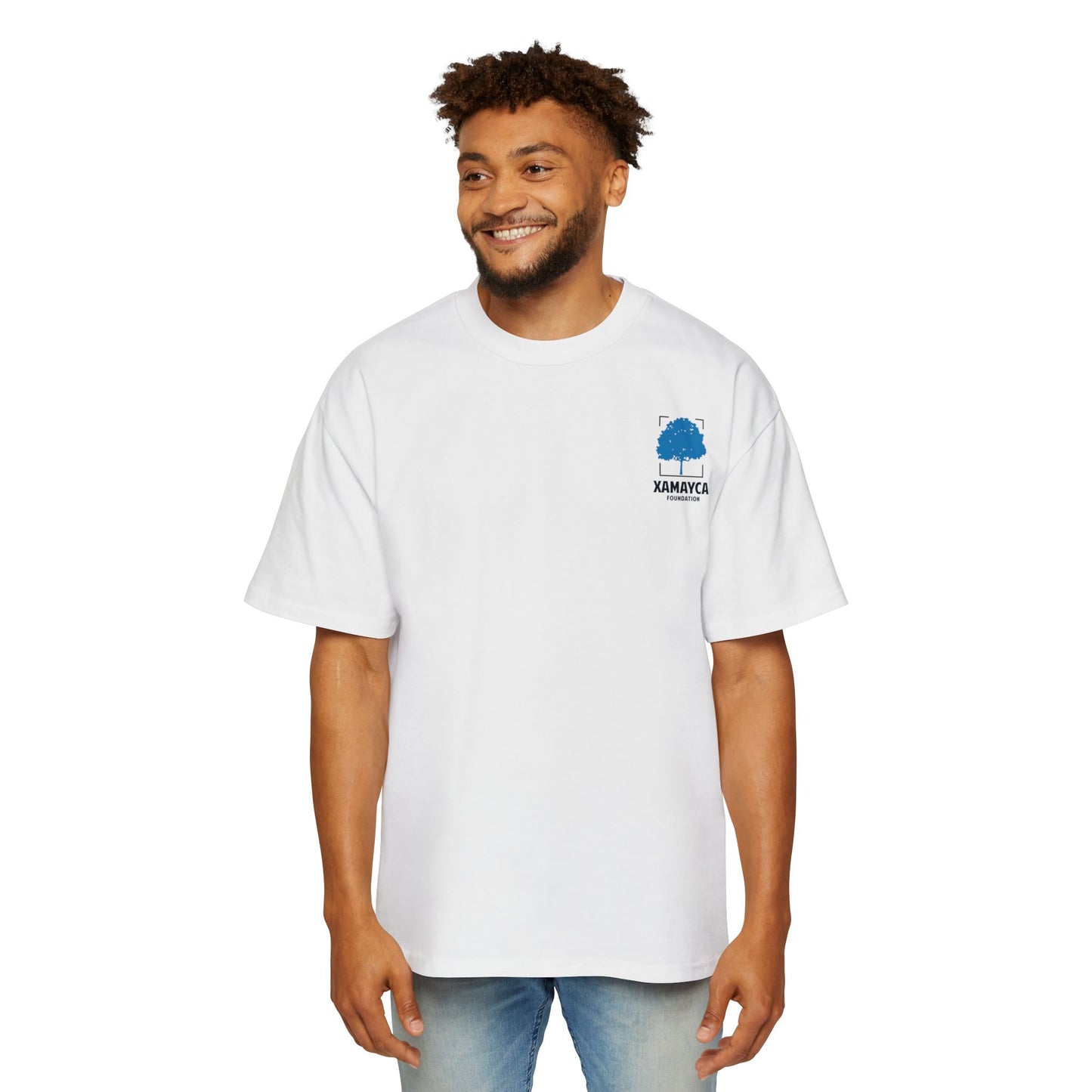 Men's Heavy Oversized Tee - 'One Jamaica, Never Two' Graphic T-Shirt