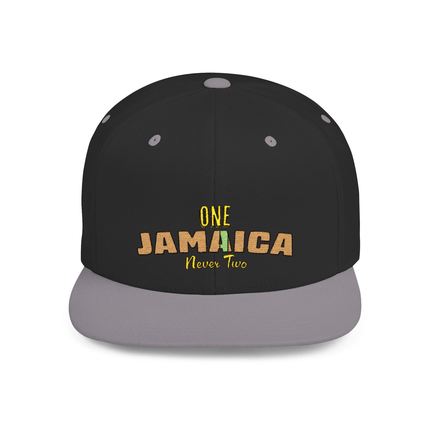 One Jamaica Flat Bill Snapback Hat - Trendy Urban Cap