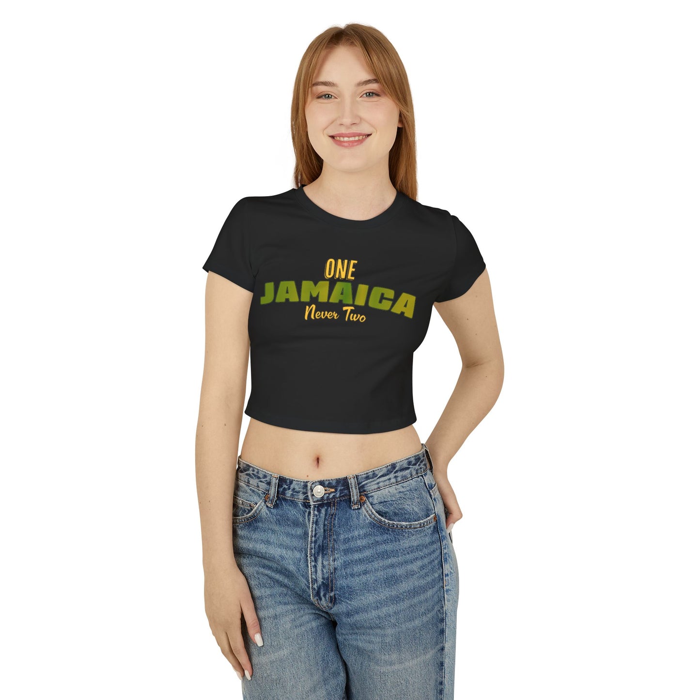 One Jamaica Women's Baby Tee - Fun & Trendy Cropped T-Shirt for Summer Vibes