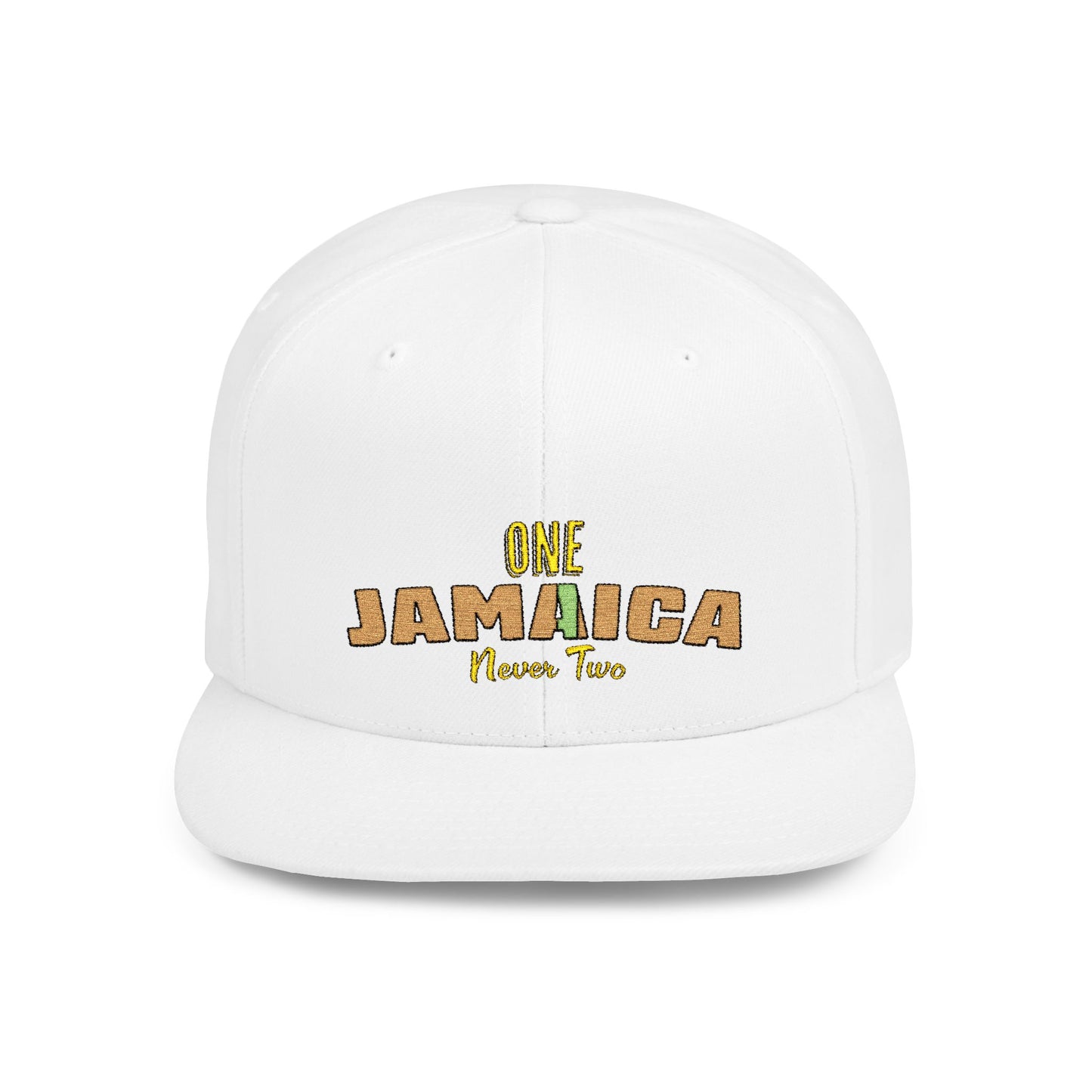 One Jamaica Flat Bill Snapback Hat - Trendy Urban Cap