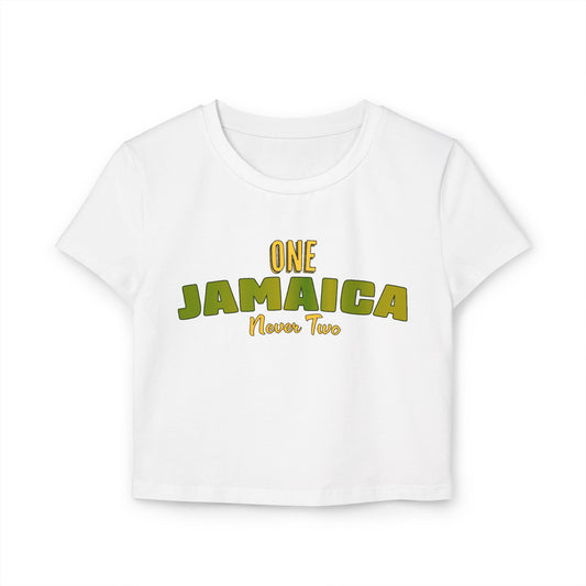 One Jamaica Women's Baby Tee - Fun & Trendy Cropped T-Shirt for Summer Vibes