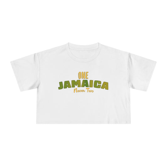 One Jamaica Women's Crop Tee - Stylish Summer Top for Island Lovers